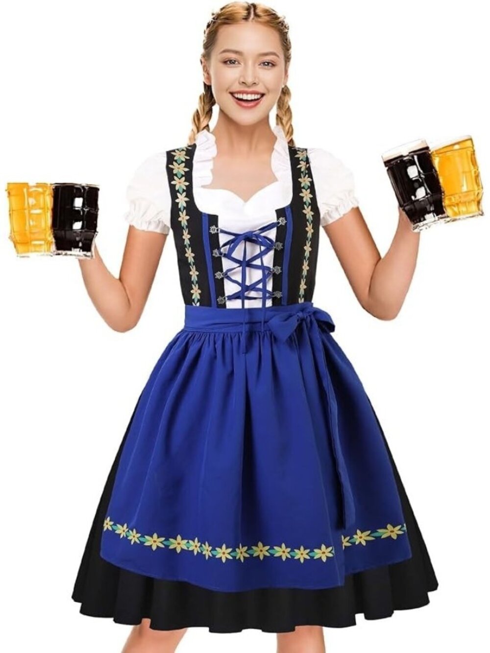 Oktoberfest Women's Dress German Bavarian Beer Dirndl Halloween Costume XXL